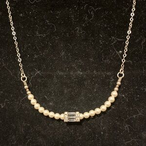 Sterling Silver & Faux Pearl Necklace